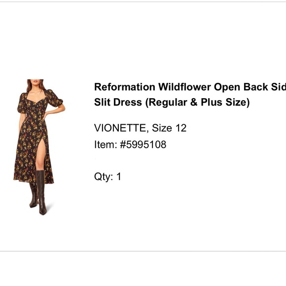 Reformation Vionette Midi Dress in Wildflower - Picture 8 of 8